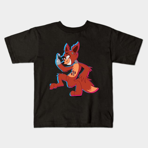 Cartoon Foxy Kids T-Shirt by GummyRaptor